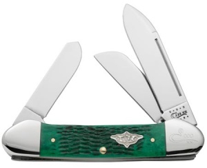 Case Vintage6394ssjadegunboat Canoe Knives 57733