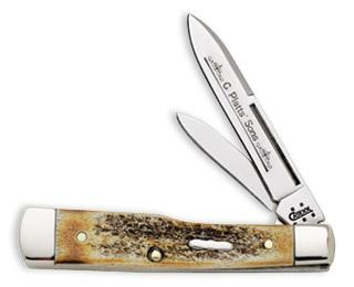 Case 5215 C Platt Stag Gunstock Knives 6383