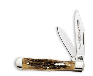 Case 5225 Cplatt Stag Swel Ctr Jac Knives 6384