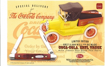 Case Coca Cola Ertl Truck Rd Pen Knives 64724