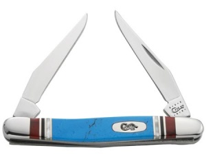 Case Exotic Tiny Muskrat Turquoise Knives 6666