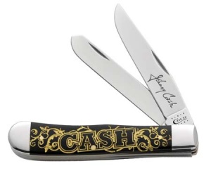 Case J Cash Black Trapper Tin Set Knives 6796