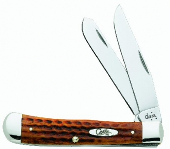 Case Pocket Worn® Harvest Orange Bone - Corn Cob Jig Trapper (6254 SS) Knives 7401