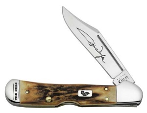 Case J Wayne Brnt Stag Mini Copploc Knives 7480