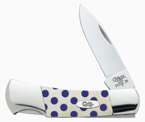 Case Blue Polka Dot Lockback Knives 8828