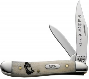 Case Peanut Praying Hands Natural Bone 6220 SS 2 7-8 8847