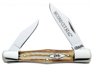 Case 2nd Cut Stag Half Whittler Knives 9567
