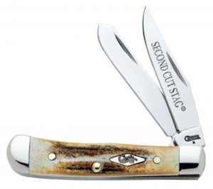 Case 2nd Cut Stag Tiny Trapper Knives 9568