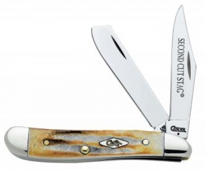 Case 2nd Cut Stag Trappernut Knives 9570