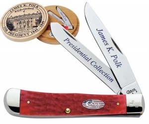 Case James Polk Red Trapper Knives 9680