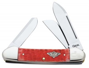 Case 6394ss Vintage Salmon Gb Canoe Knives 9749