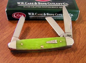 Case 1st Run Key Lime Med Stockman Knives 99112