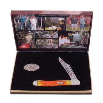 Case Making-case Cpprlck-yel-red Knives 29039