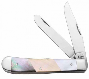Case 11929 Black and Gold Mother of Pearl Trapper Knife