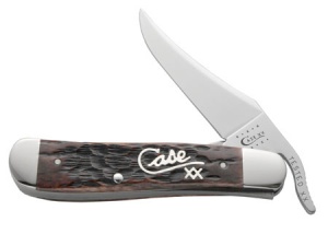 13155 Walnut Bone Russlock Tru-Sharp Clip Blade 13155