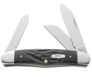 Case 63046SS Rough Black Humpback Stockman 18227