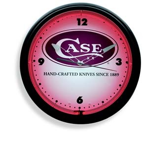 Case Case Neon Wall Clock (round) Knives 4508