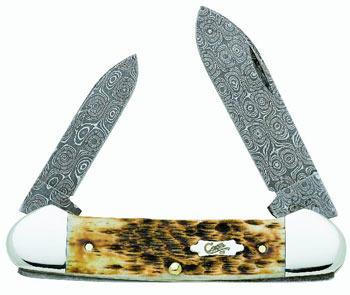 Case 62131 Damascus Canoe Knives 5710