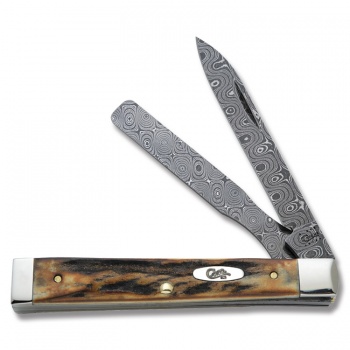 Case Stag Damascus - Oval Script Knives 6088