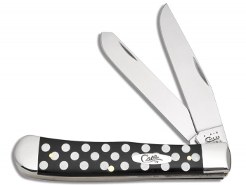 Case Blk & White Polka Dot Trap Knives 6831