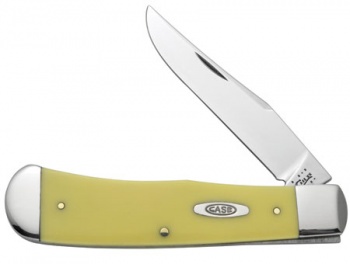 Case Backpocket Sm Yellow Delrin Knives 7380