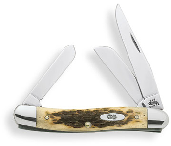 Case 039 Medium Stockman 6318 CV Amber Jigged Bone