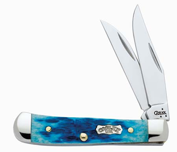 Case Wharncliff C Blue Tiny Trapper Knives 10103