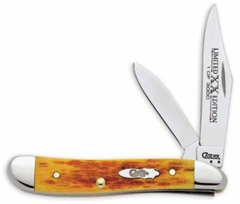 Case Ltd Ed Sunbrst Bone Peanut Knives 11561
