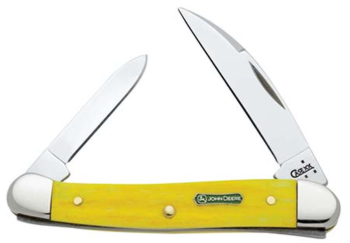 Case 5873 John Deere Yellow Bone Mini Copperhead