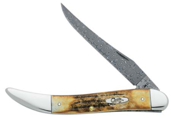 Case 510098 Damascus Stag Lg Tx Thp Knives 6054