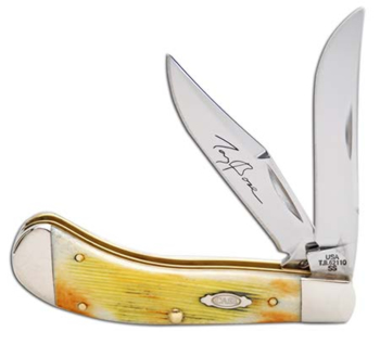 Case Tony Bose Burnt White Saddlehorn Knife 06063