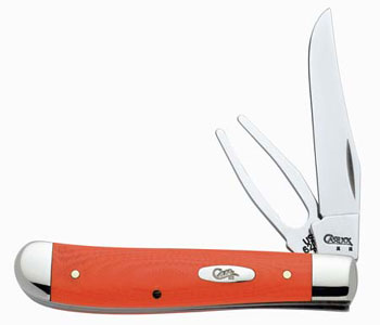 Case Mini Trapper Orange w- Golf Divot 10207 SS 6229