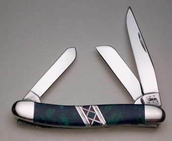 Case 6398 Rare Azurite Stockman 35 Inch Stunning