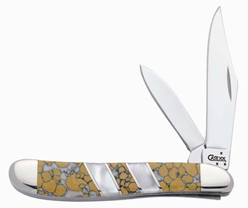 Case 6224 Snow Leopard Peanut Knife Mother Of Pearl 6624