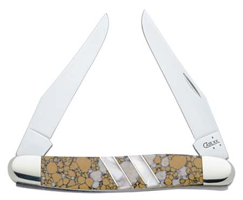 Case 6625 Snow Leopard Mini Muskrat Clip Blades