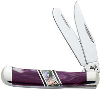 Case 6629 Tiny Trapper Purple Spiny Oyster Abalone