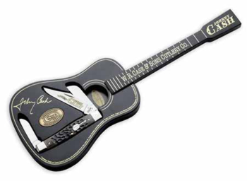 Case Johnny Cash Comm Blk Bn Lg Stc Knives 6782