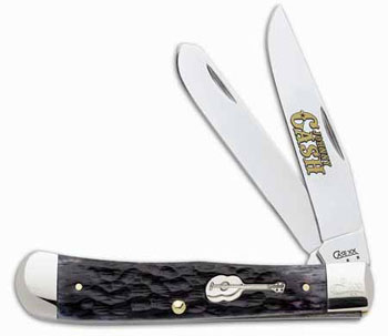 Case Johnny Cash Black Bone Commemorative Trapper Knife #CA6783