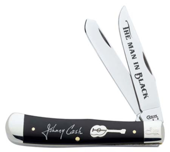 Case Johnny Cash Ebony Wood Trapper Knife #CA6785