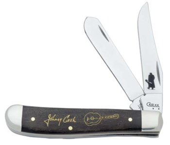 Case Johnny Cash Ebony Wood Mini Trapper Knife #CA6787
