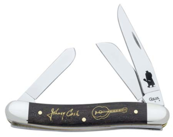 Case Johnny Cash Ebony Wood Medium Stockman Knife #CA6788