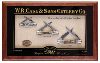 Case 6966 Muskrat Commemorative Framed 3 Knife Set