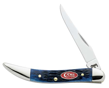 Case Navy Blue Jigged Bone Small Texas Toothpick Knife #CA7054