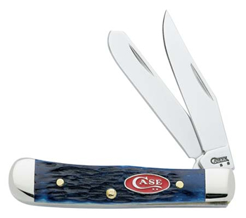 Case Navy Blue Jigged Bone Tiny Trapper Knife #CA7055