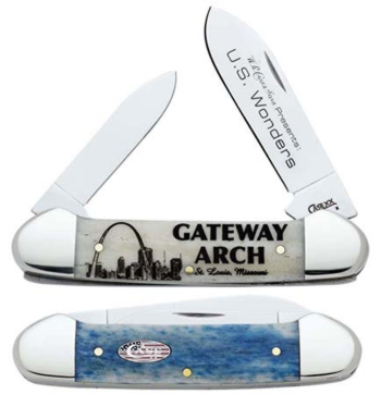Case US Wonders Gateway Arch Canoe Knife #CA7078