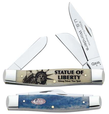 Case US Wonders Statue of Liberty Large Stockman Folding Knife #CA7082