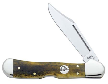 Case Ducks Unlimited Olive Green Bone Mini Copperlock Knife #CA7133