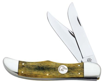 Case Ducks Unlimited Olive Green Bone Large Folding Hunter Knife #CA7136