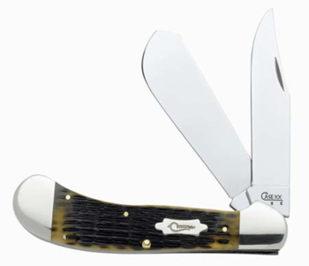 Case Crandall Jigged Bone Large Saddlehorn Pocket Knife #CA7351
