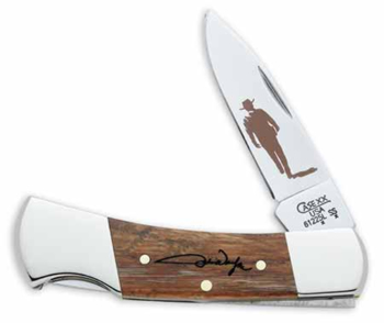 Case John Wayne Signature Oak Lockback Knife 07464
